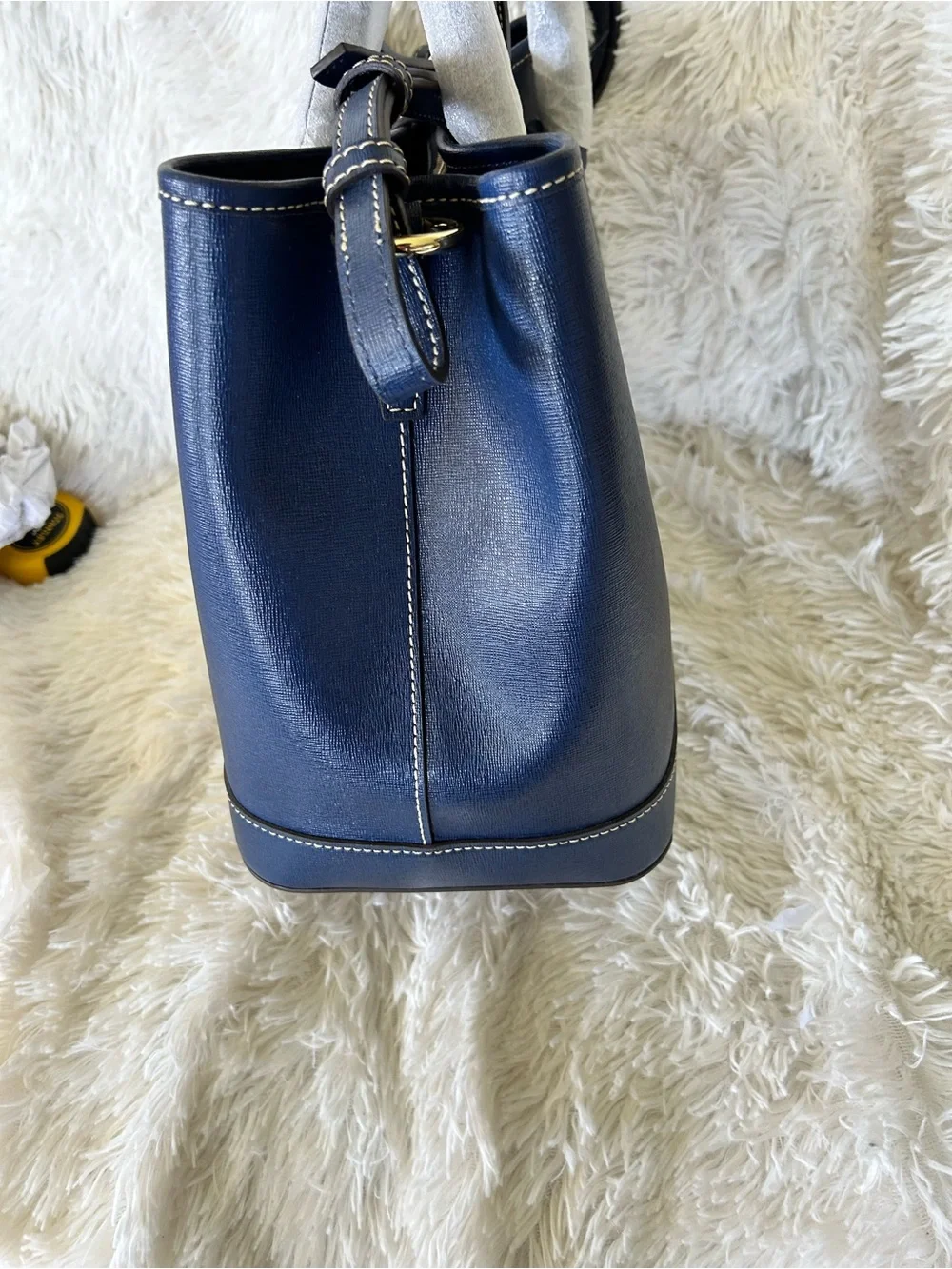Dooney & Bourke Perry Saffiano Leather Satchel in Marine
